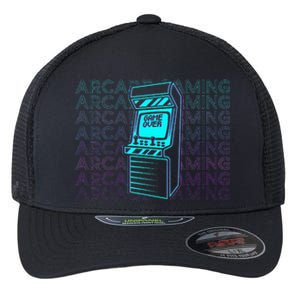 Arcade Gaming Gamer Retro Arcade Gaming Flexfit Unipanel Trucker Cap