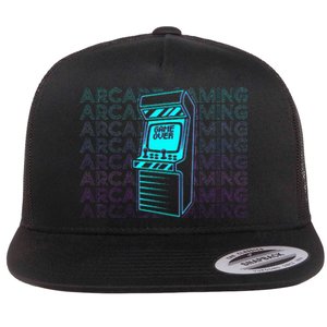 Arcade Gaming Gamer Retro Arcade Gaming Flat Bill Trucker Hat