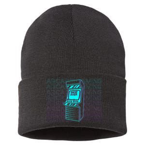 Arcade Gaming Gamer Retro Arcade Gaming Sustainable Knit Beanie