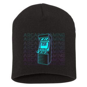 Arcade Gaming Gamer Retro Arcade Gaming Short Acrylic Beanie