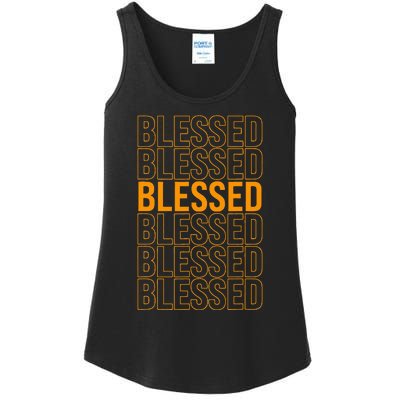 Orange Blessed Orange Graphic  Ladies Essential Tank