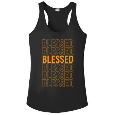 Orange Blessed Orange Graphic  Ladies PosiCharge Competitor Racerback Tank