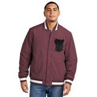 Angry Gorilla Graphic Ape Cigar Smoking Monkey Insulated Varsity Jacket