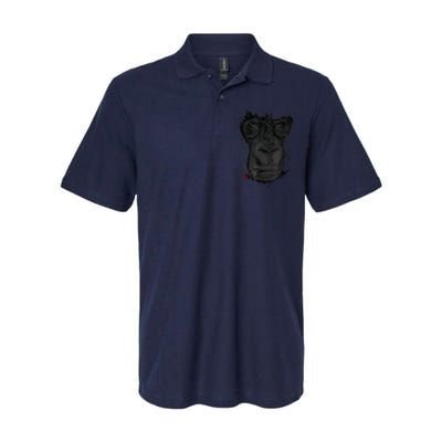 Angry Gorilla Graphic Ape Cigar Smoking Monkey Softstyle Adult Sport Polo