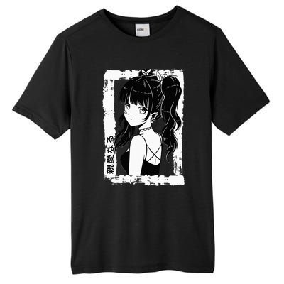 Anime Goth Girl Otaku Japanese Aesthetic Vaporwave Tall Fusion ChromaSoft Performance T-Shirt