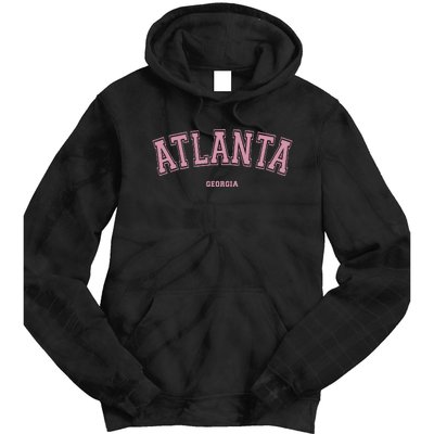 Atlanta Georgia Ga Varsity Style On Atlanta Tie Dye Hoodie