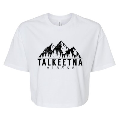 Alaska Giffunny Gift Talkeetna Alaska Gift Bella+Canvas Jersey Crop Tee