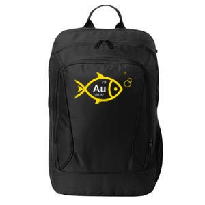 Au Goldfish Gold Metal Chemistry Pun City Backpack