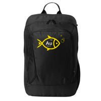 Au Goldfish Gold Metal Chemistry Pun City Backpack