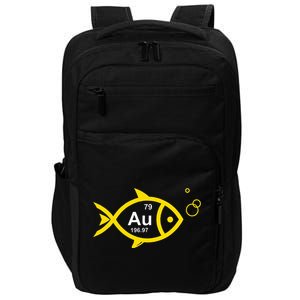 Au Goldfish Gold Metal Chemistry Pun Impact Tech Backpack