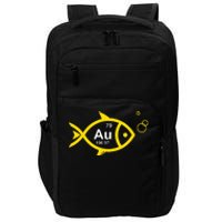 Au Goldfish Gold Metal Chemistry Pun Impact Tech Backpack