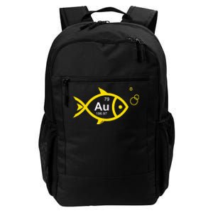 Au Goldfish Gold Metal Chemistry Pun Daily Commute Backpack