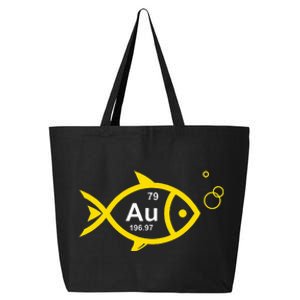 Au Goldfish Gold Metal Chemistry Pun 25L Jumbo Tote