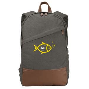 Au Goldfish Gold Metal Chemistry Pun Cotton Canvas Backpack