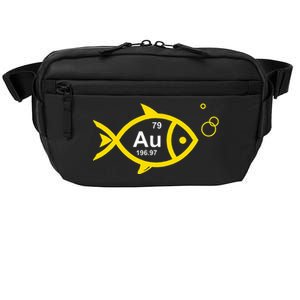 Au Goldfish Gold Metal Chemistry Pun Crossbody Pack