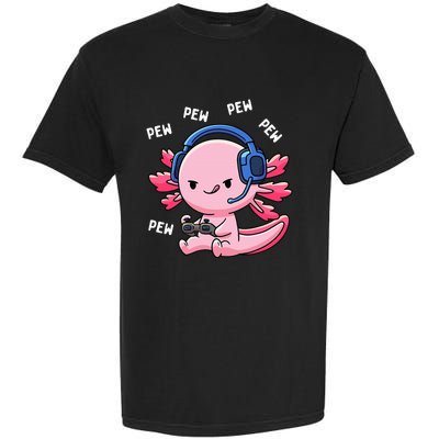 Axolotl Gaming Girl Anime Video Game Pew Gamer Garment-Dyed Heavyweight T-Shirt