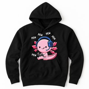 Axolotl Gaming Girl Anime Video Game Pew Gamer Hoodie