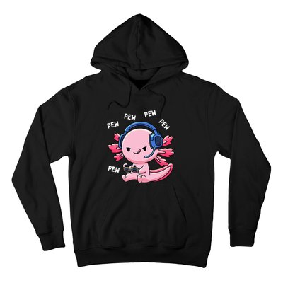 Axolotl Gaming Girl Anime Video Game Pew Gamer Hoodie