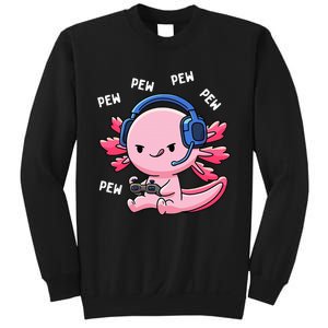 Axolotl Gaming Girl Anime Video Game Pew Gamer Sweatshirt