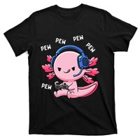 Axolotl Gaming Girl Anime Video Game Pew Gamer T-Shirt