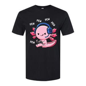 Axolotl Gaming Girl Anime Video Game Pew Gamer Softstyle CVC T-Shirt