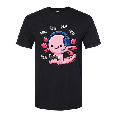 Axolotl Gaming Girl Anime Video Game Pew Gamer Softstyle CVC T-Shirt