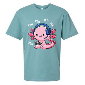 Axolotl Gaming Girl Anime Video Game Pew Gamer Sueded Cloud Jersey T-Shirt