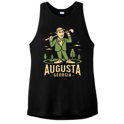 Augusta Georgia Golf Ladies PosiCharge Tri-Blend Wicking Tank