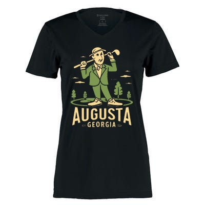 Augusta Georgia Golf Women's Momentum V-Neck T-Shirt