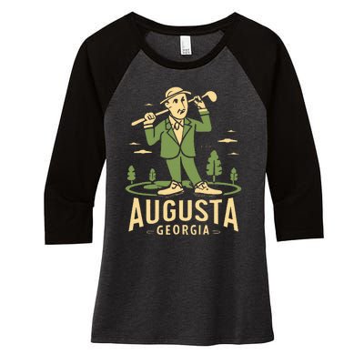 Augusta Georgia Golf Women's Tri-Blend 3/4-Sleeve Raglan Shirt