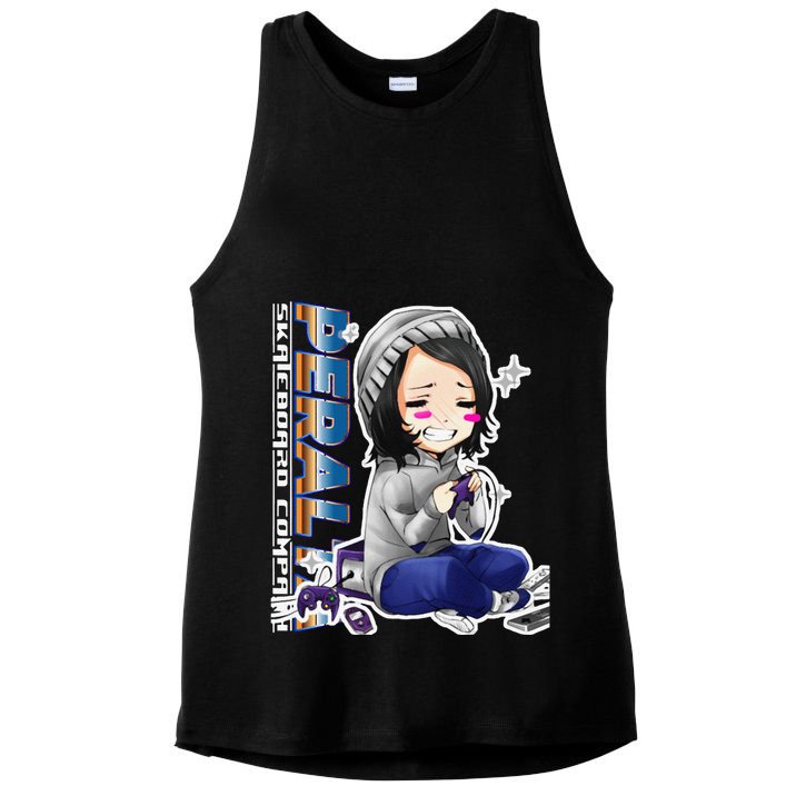 Anime Gamer Girl Retro Gamer Woman Ladies PosiCharge Tri-Blend Wicking Tank