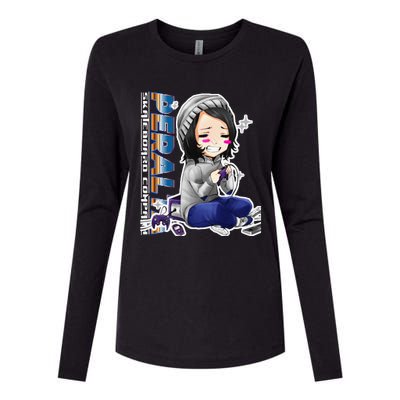 Anime Gamer Girl Retro Gamer Woman Womens Cotton Relaxed Long Sleeve T-Shirt