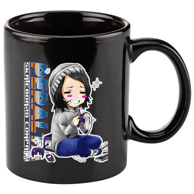 Anime Gamer Girl Retro Gamer Woman 11oz C Handle Ceramic Mug