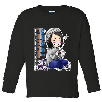 Anime Gamer Girl Retro Gamer Woman Toddler Long Sleeve Shirt
