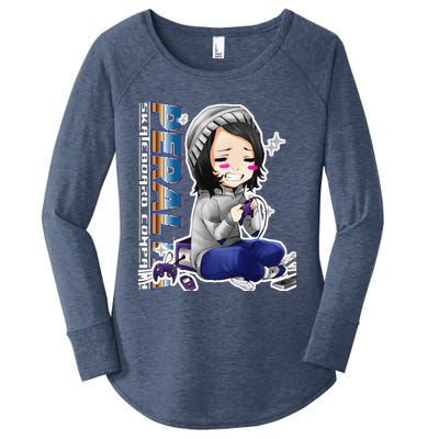 Anime Gamer Girl Retro Gamer Woman Women's Perfect Tri Tunic Long Sleeve Shirt