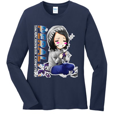 Anime Gamer Girl Retro Gamer Woman Ladies Long Sleeve Shirt