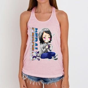 Anime Gamer Girl Retro Gamer Woman Women's Knotted Racerback Tank