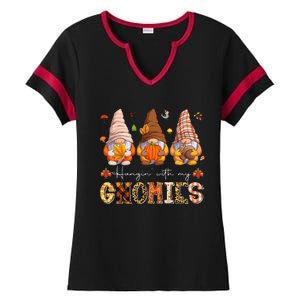 Autumn Gnome Gathering Embrace the Fall Vibes Ladies Halftime Notch Neck Tee