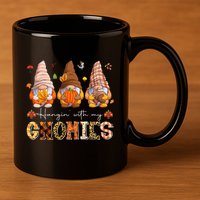 Autumn Gnome Gathering Embrace the Fall Vibes 11oz C Handle Ceramic Mug