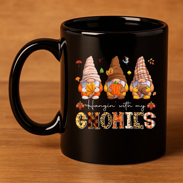 Autumn Gnome Gathering Embrace the Fall Vibes 11oz C Handle Ceramic Mug