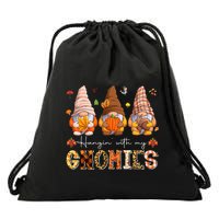 Autumn Gnome Gathering Embrace the Fall Vibes Drawstring Bag