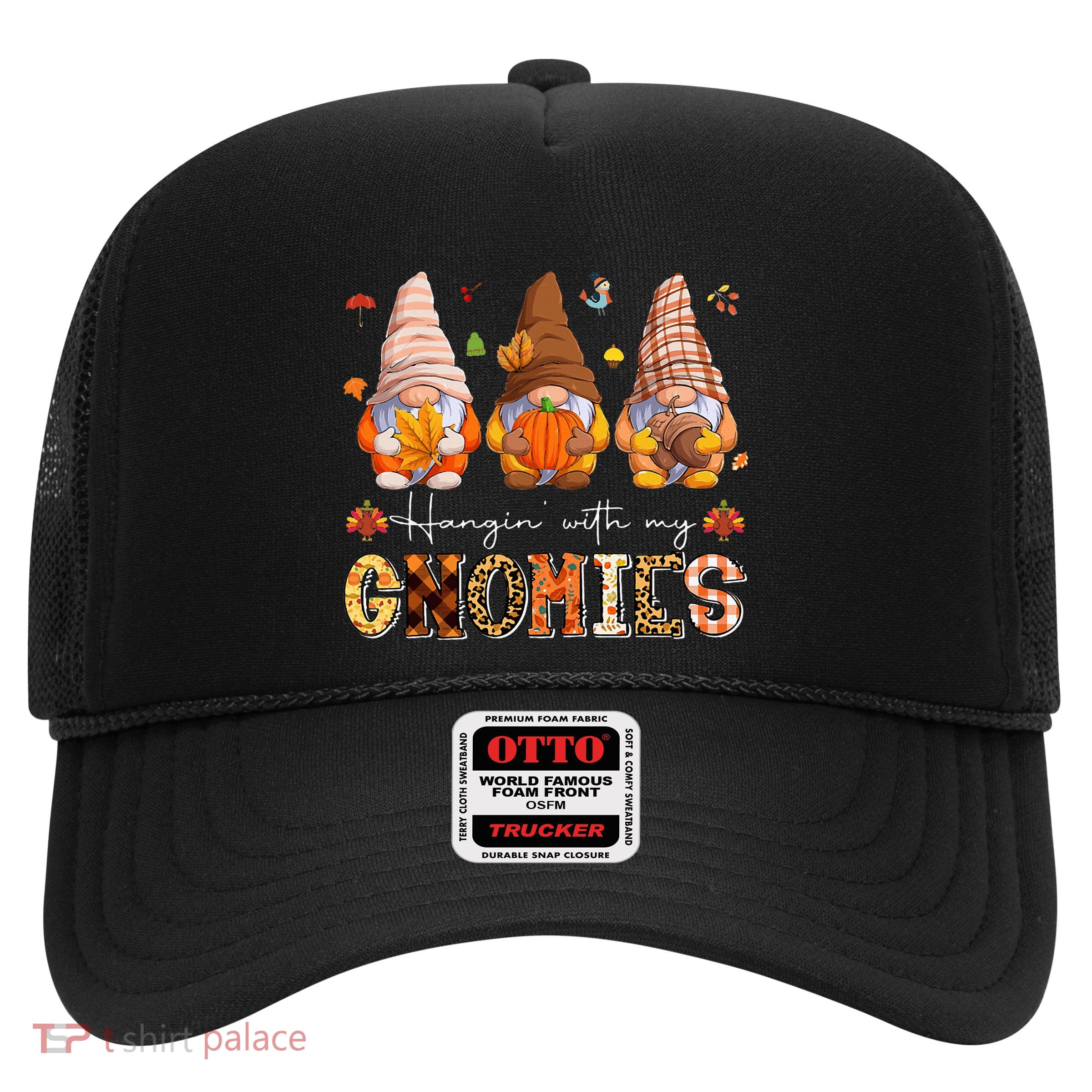 Autumn Gnome Gathering Embrace the Fall Vibes Trucker Hat