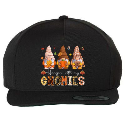 Autumn Gnome Gathering Embrace the Fall Vibes Wool Snapback Cap