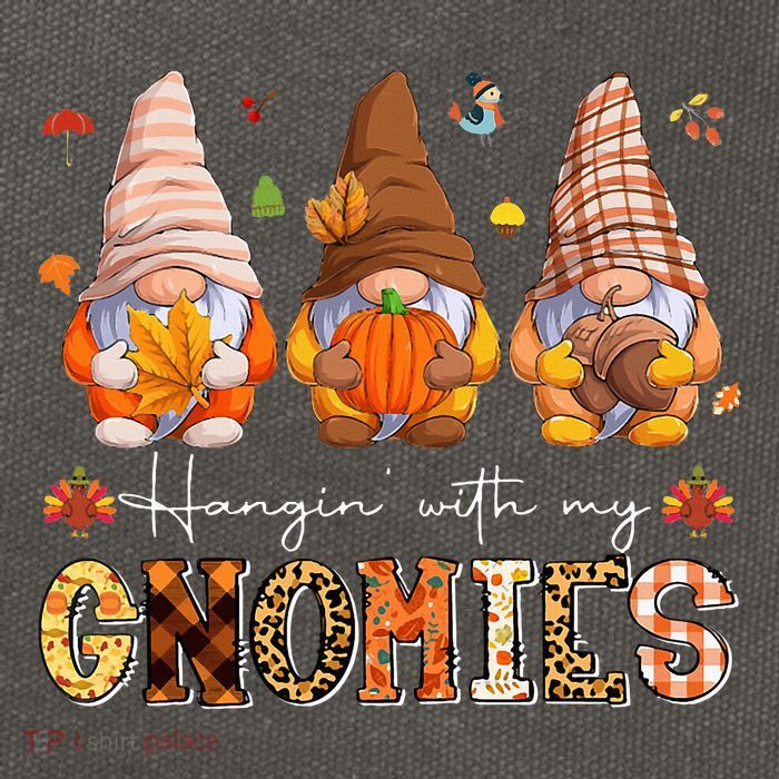 Autumn Gnome Gathering Embrace the Fall Vibes Cotton Canvas Backpack