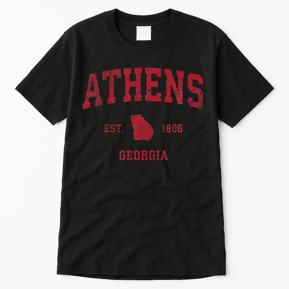 Athens Georgia Ga Vintage Sports Tall T-Shirt