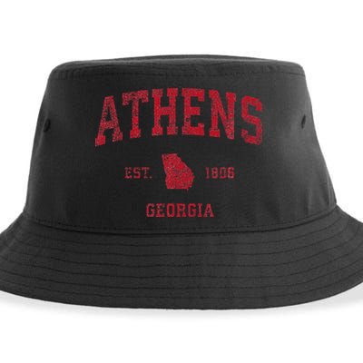 Athens Georgia Ga Vintage Sports Sustainable Bucket Hat