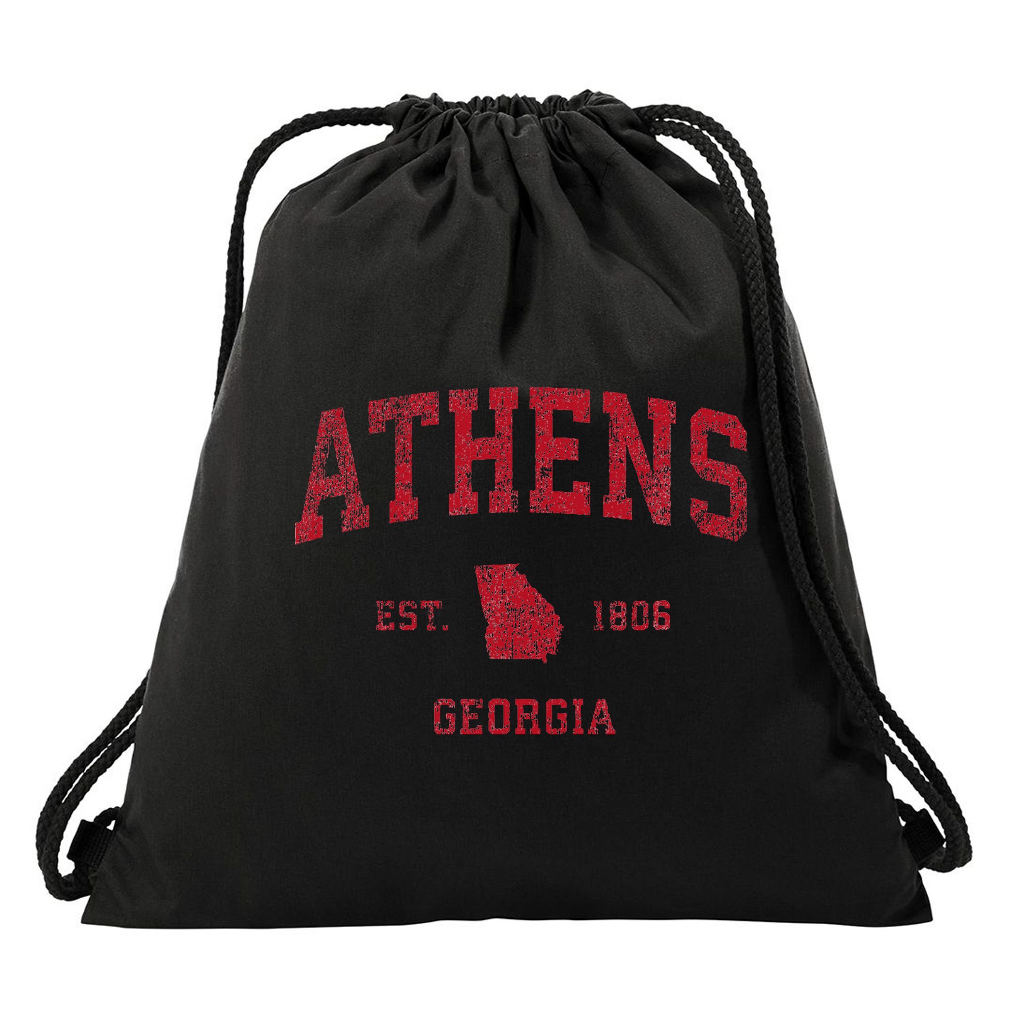 Athens Georgia Ga Vintage Sports Drawstring Bag