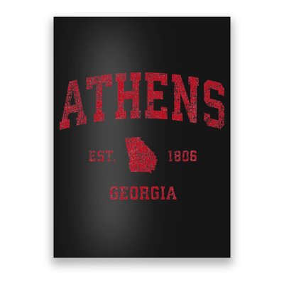 Athens Georgia Ga Vintage Sports Poster