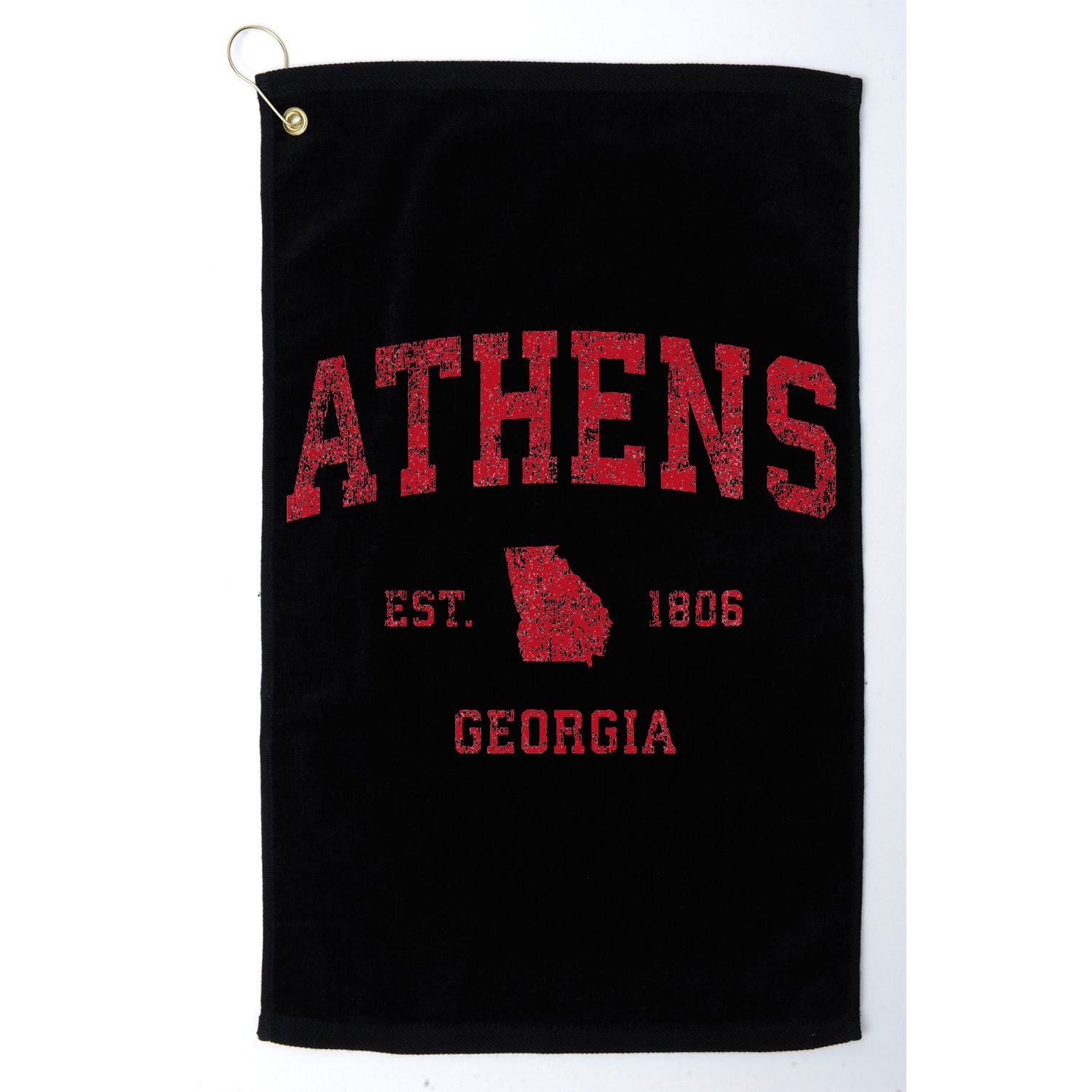 Athens Georgia Ga Vintage Sports Golf Towel