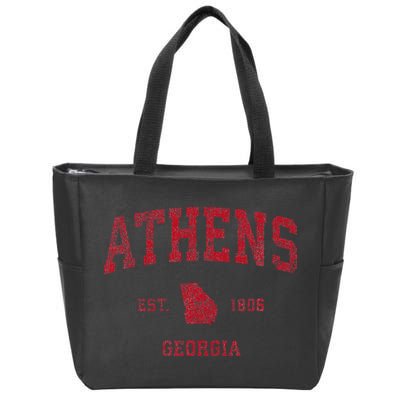 Athens Georgia Ga Vintage Sports Zip Tote Bag